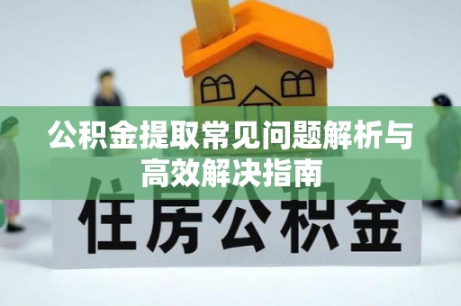 东方公积金提取常见问题解析与高效解决指南